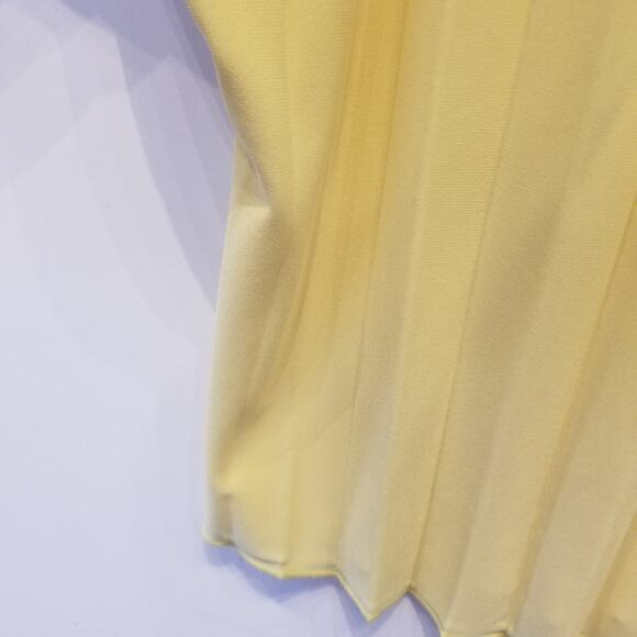 Frank Lyman New Yellow Tunic Top Pleated Long Sleeve Blouse Size 8 - Picture 9 of 14